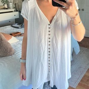 Flowy white free people top